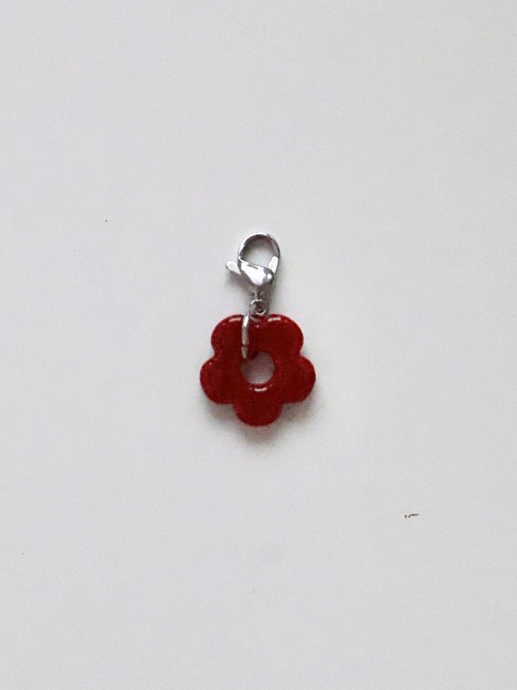 腰鏈配件｜紅色小花