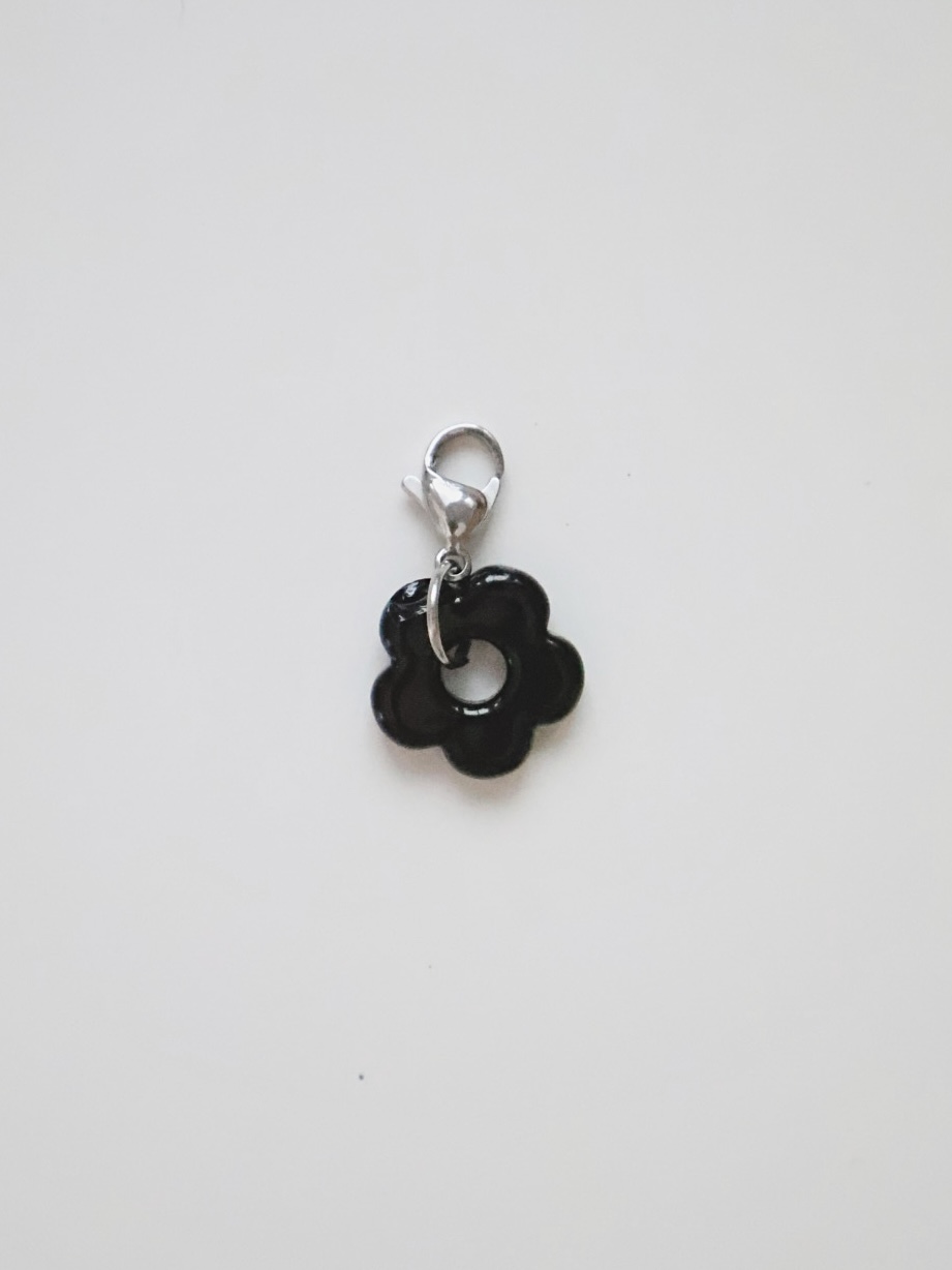 腰鏈配件｜黑色小花